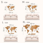 Houten wereldkaart - Eiken - Afbeelding 5