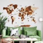 3D Houten wereldkaart - Multicolor - Afbeelding 2