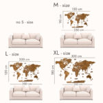 3D Houten wereldkaart - Eiken - Afbeelding 5