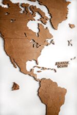 Houten wereldkaart - Blank Eiken Zonder landsnaam - Afbeelding 5