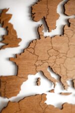 Houten wereldkaart - Blank Eiken Zonder landsnaam - Afbeelding 4
