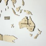 3D Houten wereldkaart - Natuurlijk - Afbeelding 5