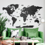 3D Houten wereldkaart - Zwart Hout - Afbeelding 8