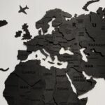 3D Houten wereldkaart - Zwart Hout - Afbeelding 7