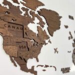 3D Houten wereldkaart - Walnoot - Afbeelding 7
