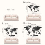 3D Houten wereldkaart - Zwart Hout - Afbeelding 5
