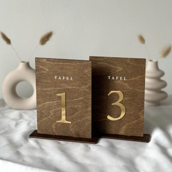 Tafelnummers Bruiloft Houten - Afbeelding 4