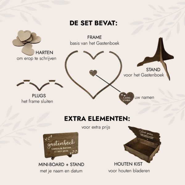 Gastenboek Bruiloft Alternatieve Hart - Afbeelding 3